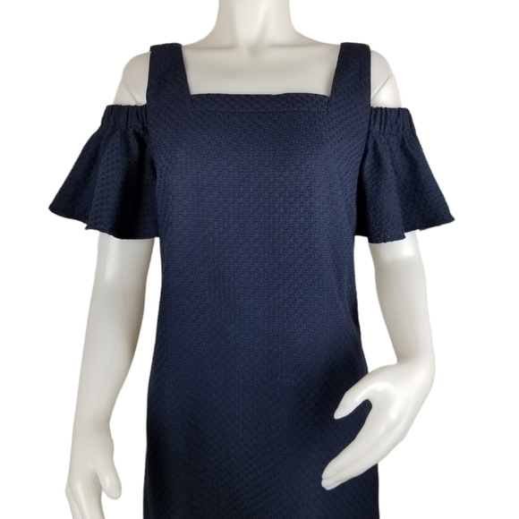 J Crew Basketweave Cold Shoulder Dress - Picture 2 of 8